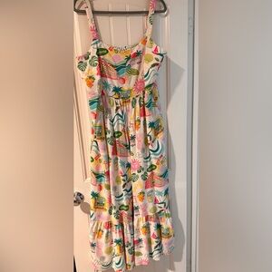 Colorful Print Maxi Dress
